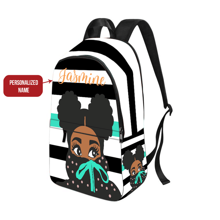 Personalized backpack for black girl backpack back to school backpack little girl bookbag