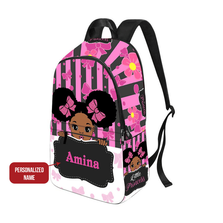 Personalized backpack for black girl backpack back to school backpack little princess bookbag
