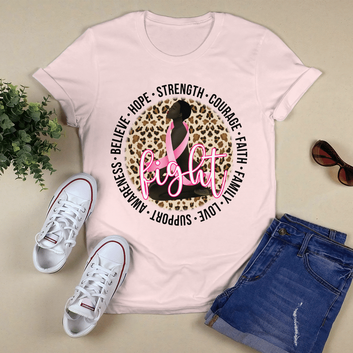 Breast cancer awareness tshirt for black girl is fighter shirts