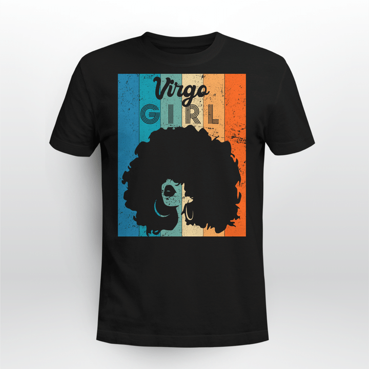 Born In August 23 to September 22 Birthday Virgo Girl Afro T-Shirt