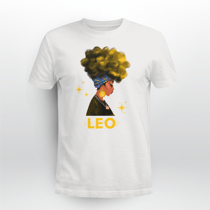 Leo girl shirt leo zodiac shirt birthday gift for black girl zodiac tshirt