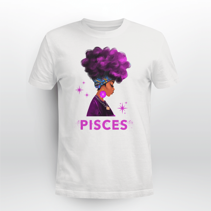 Pisces girl shirt pisces zodiac shirt birthday gift for black girl zodiac tshirt