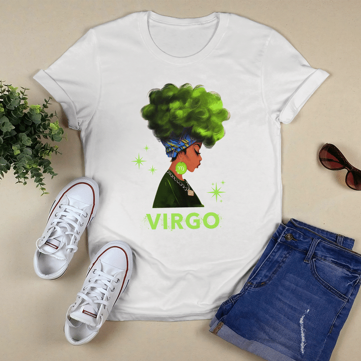 Virgo girl shirt virgo zodiac shirt birthday gift for black girl zodiac tshirt