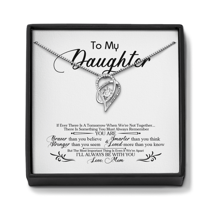 Heart Necklace To My Daughter Necklace Daughter Gift From Mom Necklace For Daughter I'll Always Be With You