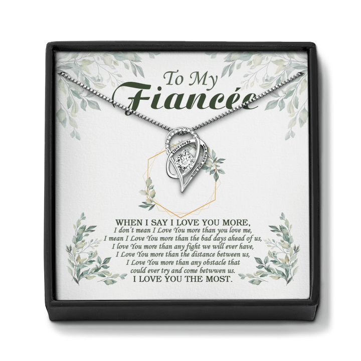Heart Necklace To My Fiancee Necklace For Future Wife Gift Future Wife Necklace Fiancee Gift For Her I Love You The Most