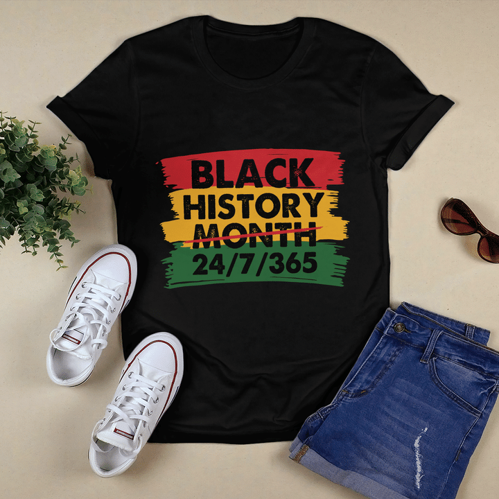Black history month shirt for african american shirt i am black history month 24 7 365 shirt