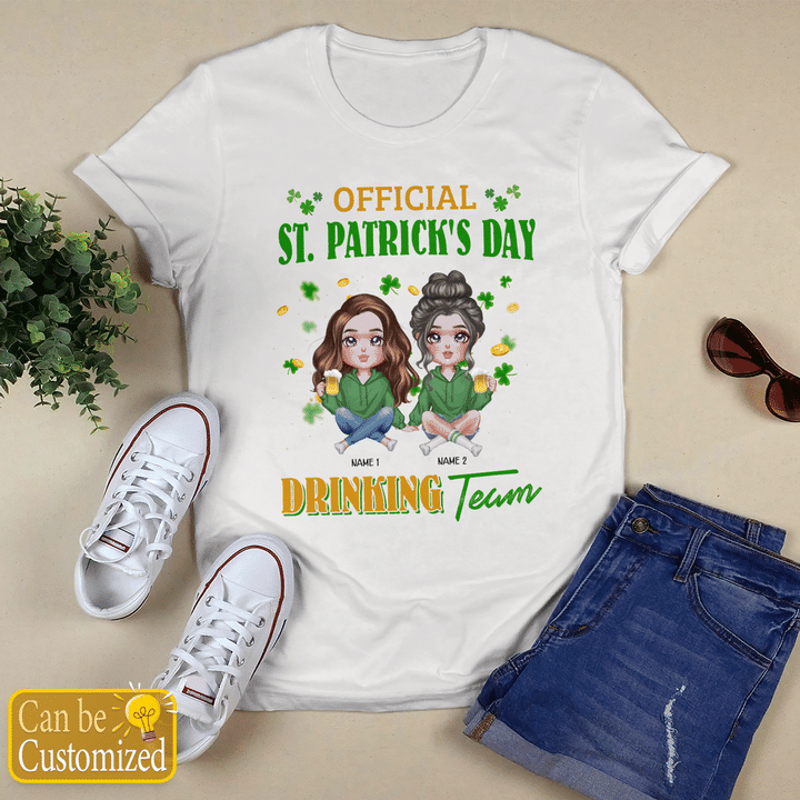 Personalized shirt for friend bestie St Patrick's day shirt funny shirt official St. Patrick day drinking team shirt