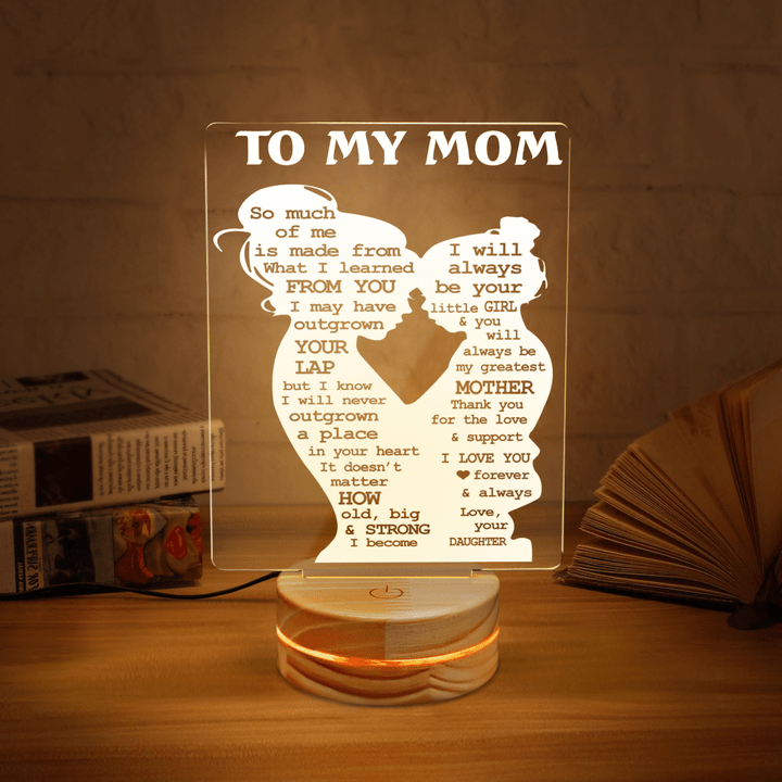 Daughter To My Mom Gift Daughter For Mother Led Lamp Mother's day