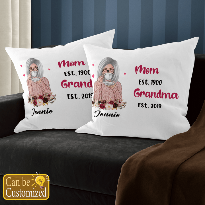 Personalized Pillow Mom Grandma Est Beautiful Woman