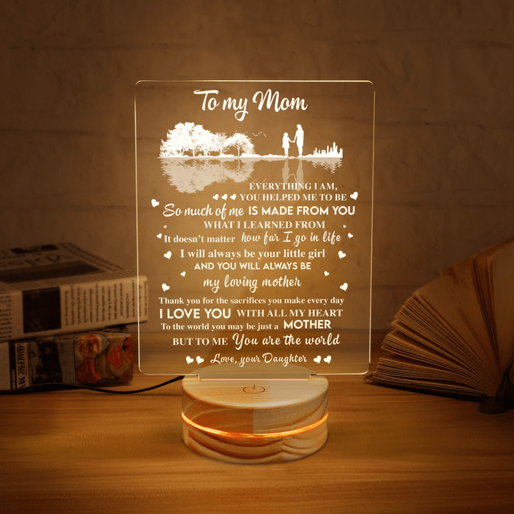 Daughter To My Mom Gift Daughter For Mother Led Lamp mother's day