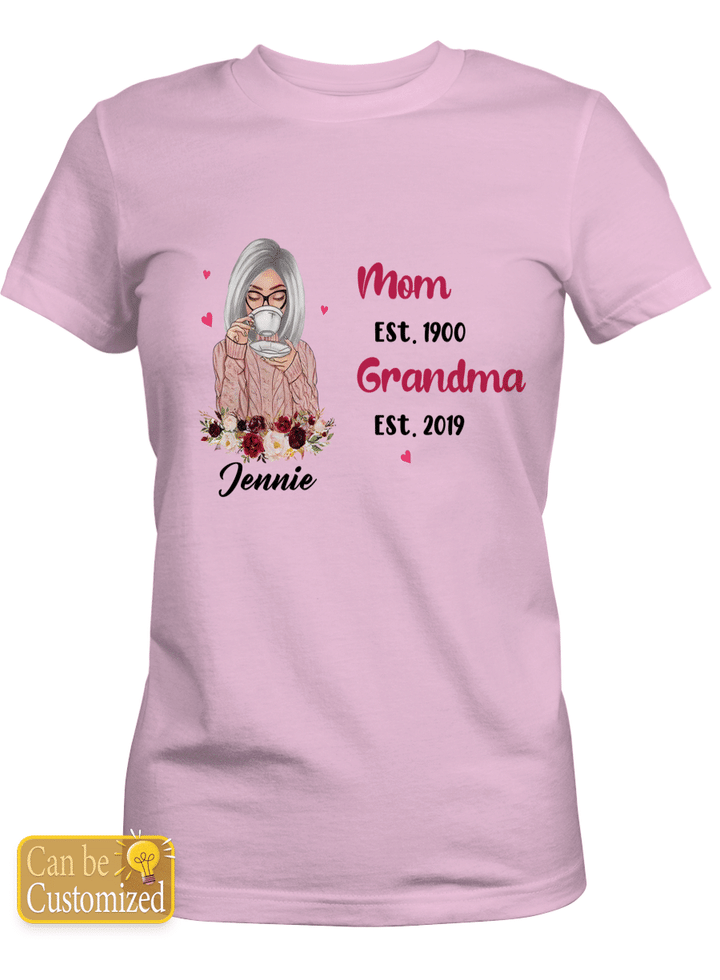 Personalized Shirt Mom Grandma Est Beautiful Woman custom shirt mother's day