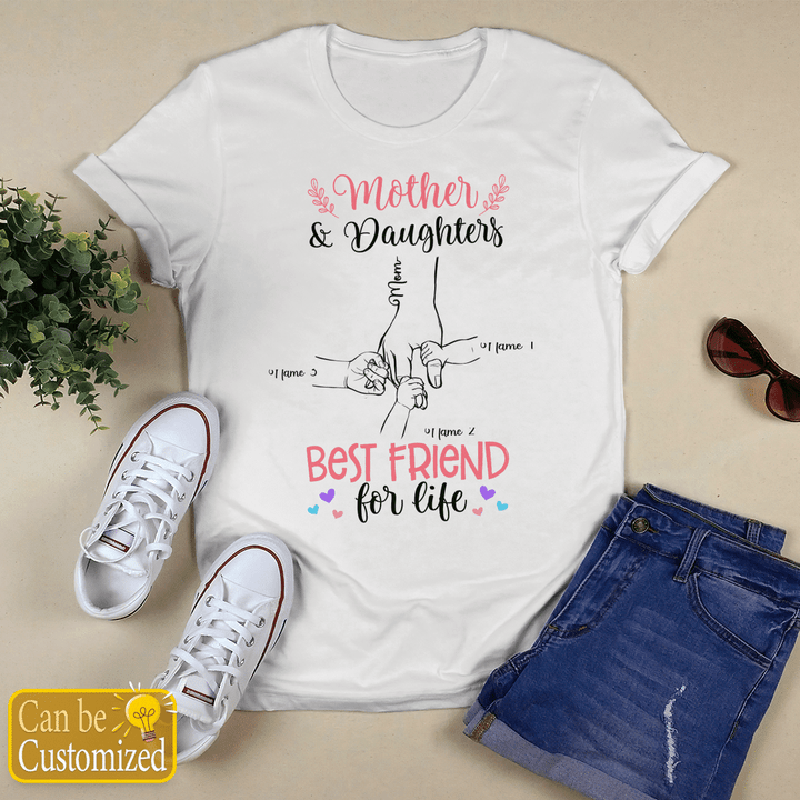 Mother's day personalized gifts for mother's day shirt mother & daughter son best friend for life hand mom shirt