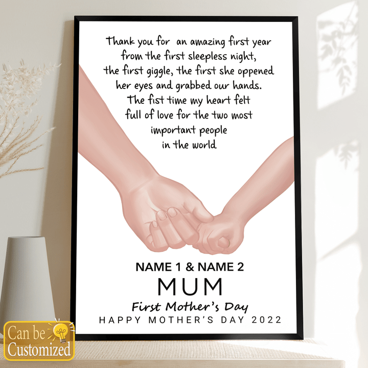 Memories of Childhood Print Framed Artwork with Personal Memory Art, Personalized Mother's Day Gift Personal Message of Love for a parent Poster canvas