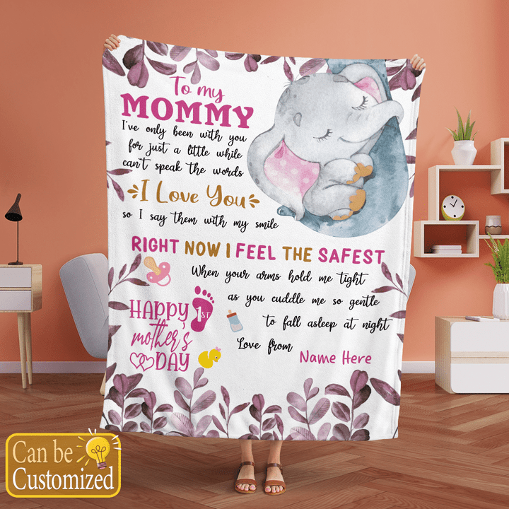 Mother's day personalized gift for new mom blanket happy 1st mothers day blanket gift for mom happy mother's day blanket