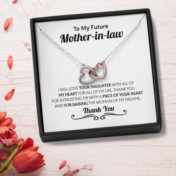 Mother's day gift for futute mother-in-law necklace thanks for rasing the woman of my dreams necklace mother's day gift for mom-in-law necklace for mother's day