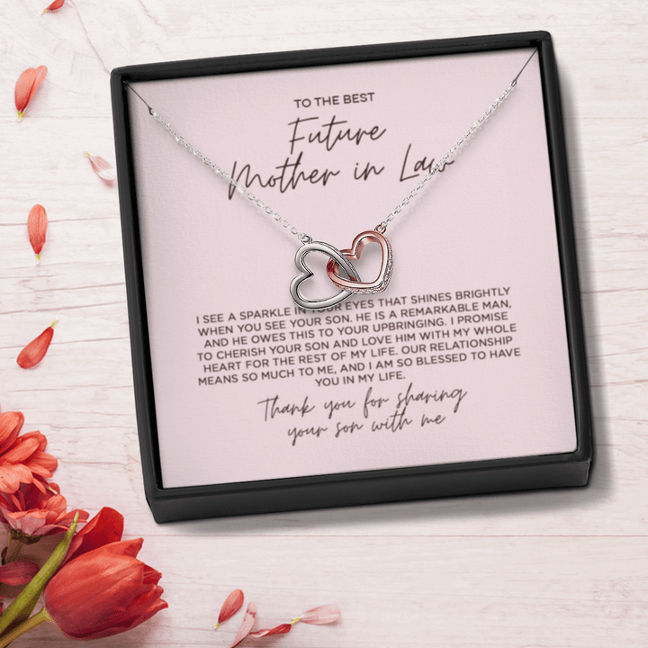 Mother's day gift for futute mother-in-law necklace thanks for sharing your son with me necklace gift for future mother-in-law mother's day gift for mom-in-law necklace for mother's day