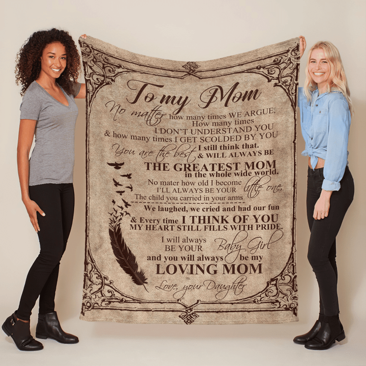 Mother's day blanket for mom you will always be the greatest mom in the world blanket gift for mom from daughter happy mother's day blanket