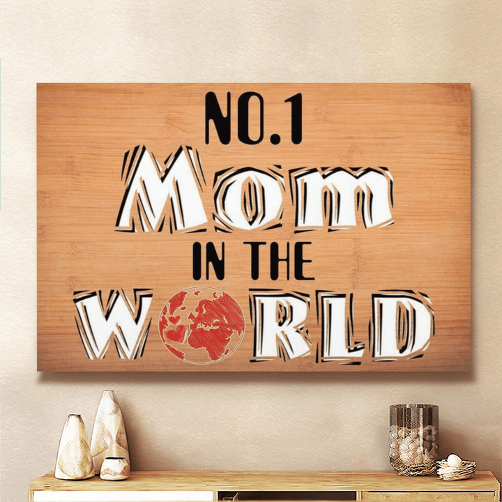 Mother's day canvas poster for mom n01 mom in the world canvas poster gift for mom happy mother's day wall art