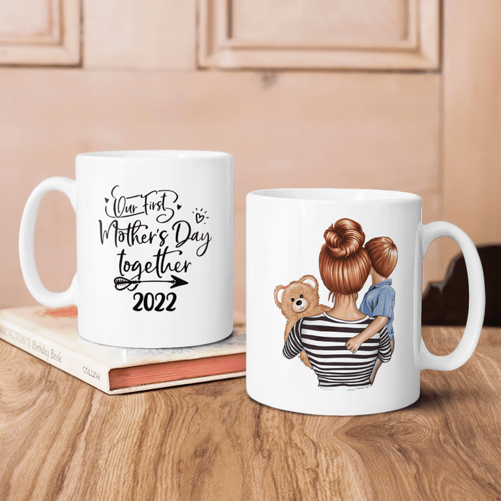 Mother's day mug for new mom our first mother's day together 2022 mug first mother's day gift for mom happy mother's day coffee mug