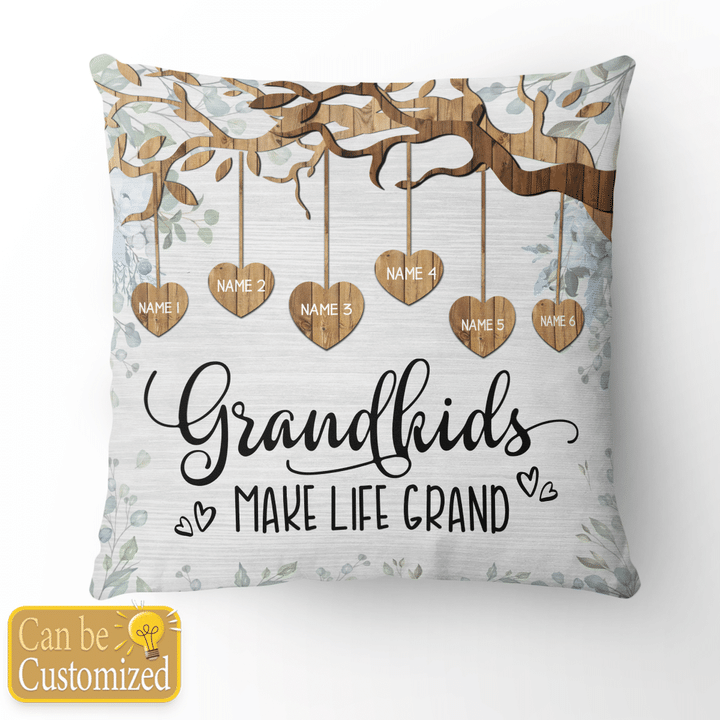 Mother's day personalized pillow case for grandma grandkids make life grand pillow case gift for grandma mother's day pillow case