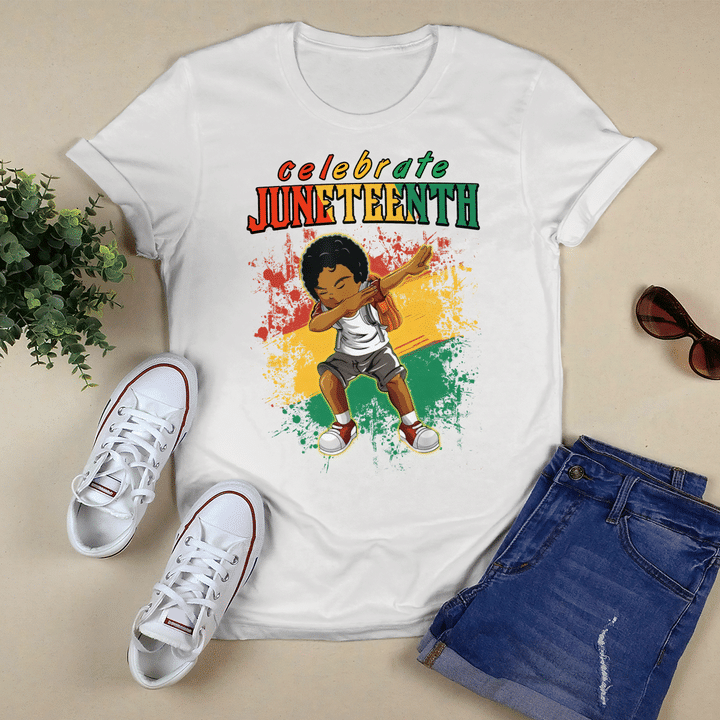 Juneteenth shirt for african american shirt independence shirt celebrate juneteenth black kid boy dabbing shirts