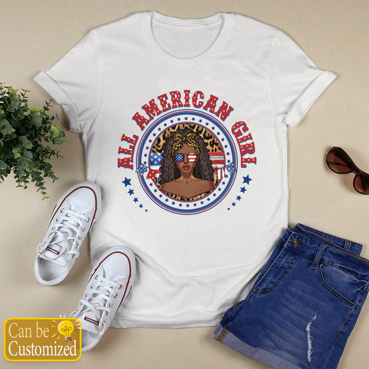 Independence Day shirt for African American Girl All American Girl shirt 4th of July Gift for Woman American Girl shirt
