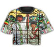 Africazone Clothing - Ethiopian Orthodox Flag Croptop T-shirt A7 | Africazone