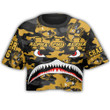 Africazone Clothing - Alpha Phi Alpha Full Camo Shark Croptop T-shirt A7 | Africazone
