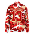 Africazone Clothing - Delta Sigma Theta Full Camo Shark Thicken Stand-Collar Jacket A7 | Africazone