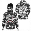 Africazone Clothing - Groove Phi Groove Full Camo Shark Hoodie Gaiter A7 | Africazone