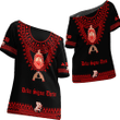 Africa Zone Clothing - Delta Sigma Theta Sorority Dashiki Off Shoulder T-Shirt A31