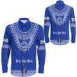 Africa Zone Clothing - Zeta Phi Beta Sorority Dashiki Long Sleeve Button Shirt A31
