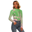 Africa Zone Clothing - AKA Letters Pattern Women's Stretchable Turtleneck Top A35 | Africa Zone