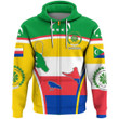 Africa Zone Clothing - Comoros Active Flag Zip Hoodie A35