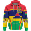 Africa Zone Clothing - Mauritius Active Flag Zip Hoodie A35
