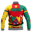 Africa Zone Clothing - Cameroon Active Flag Baseball Jacket A35