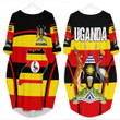 Africa Zone Clothing - Uganda Active Flag Batwing Pocket Dress A35