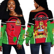 Africa Zone Clothing -  Malawi Active Flag Off Shoulder Sweater A35