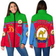 Africa Zone Clothing - Eritrea Active Flag Women Padded Jacket a35