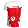 Africa Zone Clothing - Tunisia Active Flag T-Shirt A35
