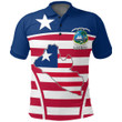 Africa Zone Clothing - Liberia Active Flag Polo Shirt A35