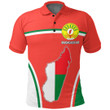 Africa Zone Clothing - Madagascar Active Flag Polo Shirt A35