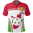 Africa Zone Clothing - Burundi Active Flag Polo Shirt A35