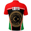 Africa Zone Clothing - Libya Active Flag Polo Shirt A35