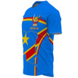 Africa Zone Clothing - Democratic Republic of the Congo Active Flag Baseball Jersey A35