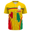 Africa Zone Clothing - Guinea Active Flag Baseball Jersey A35