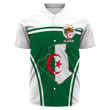 Africa Zone Clothing - Algeria Active Flag Baseball Jersey A35