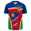 Africa Zone Clothing - Nambia Active Flag Baseball Jersey A35