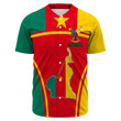 Africa Zone Clothing - Cameroon Active Flag Baseball Jersey A35