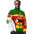 Africa Zone Clothing - Zimbabwe Active Flag Padded Jacket A35